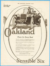 1917 Oakland Motor Car Pontiac MI General Motors Vintage Open Automobile Ad picture