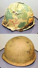 WWII WW2 US M1 Helmet Front Seam Schlueter with Bonus Mitchell Pattern Cover  picture