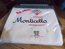 Vintage Cannon Full Sheet Flat Monticello No-Iron Muslin NWT picture