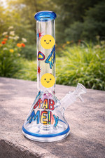 11-Inch Handcrafted Glass Water Pipe, Cartoon Style – Please Read Description picture