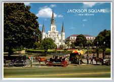 c1980s Jackson Square St Louis Cathedral New Orleans Postcard picture