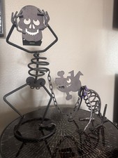 Partylite Bones Skeleton Candle Holder And Stix picture