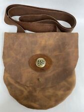 HAVERSACK WAXED COWHIDE LEATHER MUZZLELOADER POSSIBLES BAG US MADE  picture