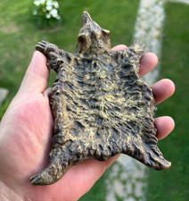 Antique Austrian Vienna Bronze Bear Skin Vide-Poche Hunting Lodge Desk Tray picture