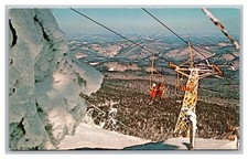 Killington Vermont VT Ski Resort Ski Lift Aerial View Chrome Postcard picture