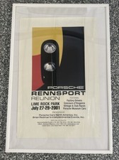 PORSCHE 910 FIRST OFFICIAL RENNSPORT REUNION 1 LIMEROCK EVENT POSTER 2001 Framed picture