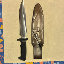United 1987 Stainless Steel Clip Point Hunting Fixed Blade Knife + Sheath picture