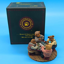 2005 Boyds Bearstone Figurine Annie Tex Jack Chip Boxed Poker Game #2277965 picture