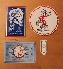Reddy Kilowatt lot. 2ea. Playing Cards (random) 1ea. Coaster. 1ea. Paper clip picture