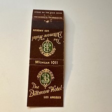 The Biltmore Hotel in Los Angeles CA Vintage Matchbook Cover 5MB125-1 picture