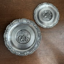 Denmark Vintage Silver Plated 2 Mini Plate Trinket Tray 4
