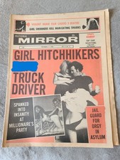 November 11 1969 Mirror Newspaper Girl Hitchhikers Truck Driver Spanked Insanity picture