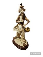 Vintage Capodimonte Style ‘Pucci' Hobo Clown Playing Saxophone picture