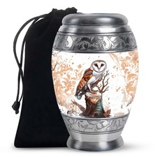 Majestic Barn Owl Decorative Urn For Ashes For Male & Female Adult (10 Inch) picture