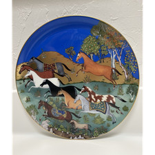 Hermès Cheval d'Orient Porcelain Collector Plate Multicolor Horse France picture
