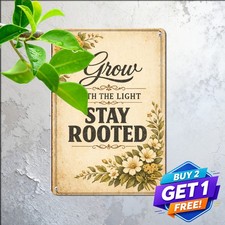 Bloom Where You Are Planted Floral Sunflower Garden Plant Metal Wall Sign Art picture