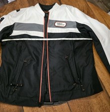 Women's  Harley-Davidson Motorclothes Black White 1W Zip-Up Motorcycle Jacket picture