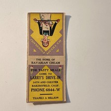 Larry's Drive In Bakersfield CA Vintage Matchbook Cover 5MB133-6 picture
