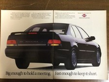 AW 4118 Advertisement 1991 Nissan Maxima The 4-Door Sports Car 2 page 2 piece picture
