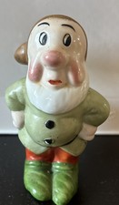 Vintage Walt Disney Sneezy Tooth Brush Holder Seven Dwarves Ceramic 1930s picture