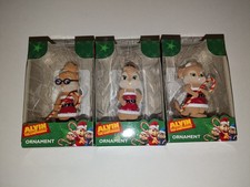 Lot Of 3 Alvin & The Chipmunks Fuzzy Chipettes Christmas Ornaments RARE picture