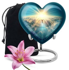 Peaceful Jesus Funeral Heart Urns for Ashes Adult Mother picture