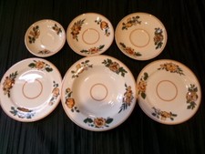 Syracuse China Peasantry O.P.CO. RR ? Plates Coupe Bowl Also Mismatched Wedding picture