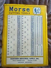 Vintage Morse Cutting Tools Northern Industrial Supply  MICHIGAN  picture