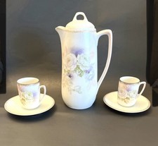 Vintage Jon Roth Bavaria Nuremberg Teapot Set  Hand Painted Flowers Lustreware picture