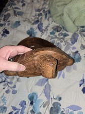 Vintage Hand Carved Wooden Sea Turtle picture