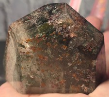 Natural Brazilian Garden Quartz Scenic Lodolite Crystal Point Thousand Layers  picture