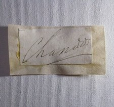 Richard Earl Temple - Buckingham Autograph, Signed 1823-1889 Marquess of Chandos picture