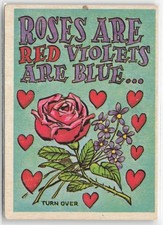 1959 Topps Funny Valentines Roses are Red Violets are Blue #34 picture