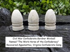 1 Old Rare Vintage Antique Civil War Relic Confederate Gardner Bullet Appomattox picture
