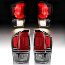 MAYELLO Pair Clear Lens Black Tail Lights w/bulbs fit for 2016-2023 Toyota Tacom picture