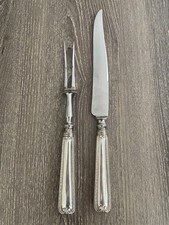 Vintage Birks 2-Piece Carving Set w Sterling Silver Handles picture