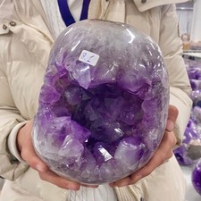 17.85LB Natural Amethyst geode quartz cluster crystal specimen Healing. picture