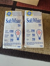 VTG GE Soft White 150W Bulbs 10429  NOS Lot of 2   picture
