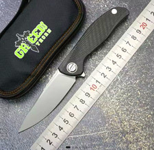 Green Thorn Hati CD VG10 Pocketknife Titanium/Carbon Fiber Frame Lock Manual picture
