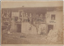 Albania Shkodra 2 photos 19th Slavic family and courtyard of house attributed Marubi picture