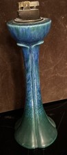 Vintage Royal Haeger Arts & Crafts Blue Green Ceramic Table Lighter 11x4” picture