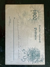 Vintage 1900 Deutsche Reichspost German Postcard w/ Blank Reverse picture