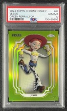 JESSIE PSA 10 2024 TOPPS CHROME DISNEY #67 GREEN REFRACTOR 30/99 TOY STORY picture