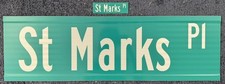Official NYC DOT new ST MARKS PL Street Sign LTD /50 IN HAND picture
