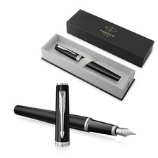 Parker Meridian Fountain Pen Fine Matte Black CT Japan picture