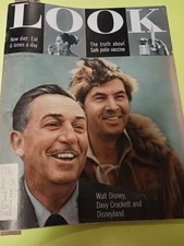 LOOK MAGAZINE - WALT DISNEY / FESS PARKER - JULY 26, 1955 picture