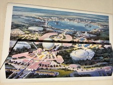 Vintage 1981 Epcot Center Foldout Preview Scenes - A Piece Of Disney History picture