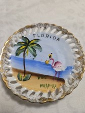 Vintage Florida Souvenir Trinket Plate Small 3 Inch Diameter  picture