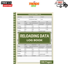 Reloading Data Log Book: Ammo Reloading Record Book for Tracking Ammunition Hand picture