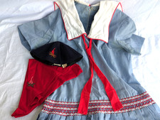 Bluebird/Campfire Girls Lot (Dress, 2 hats, scarf, Silver Wohelo bracelet) VTG picture